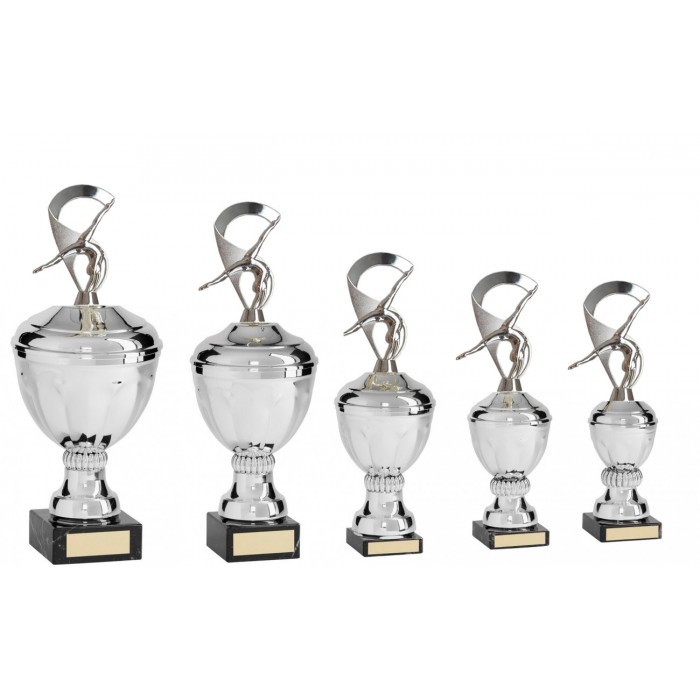 GYMNASTICS TROPHY WITH METAL FIGURE  - AVAILABLE IN 5 SIZES